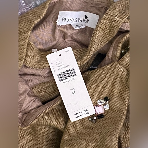 anthropologie Embellished Knit Bralette size M new with tag - Picture 4 of 6